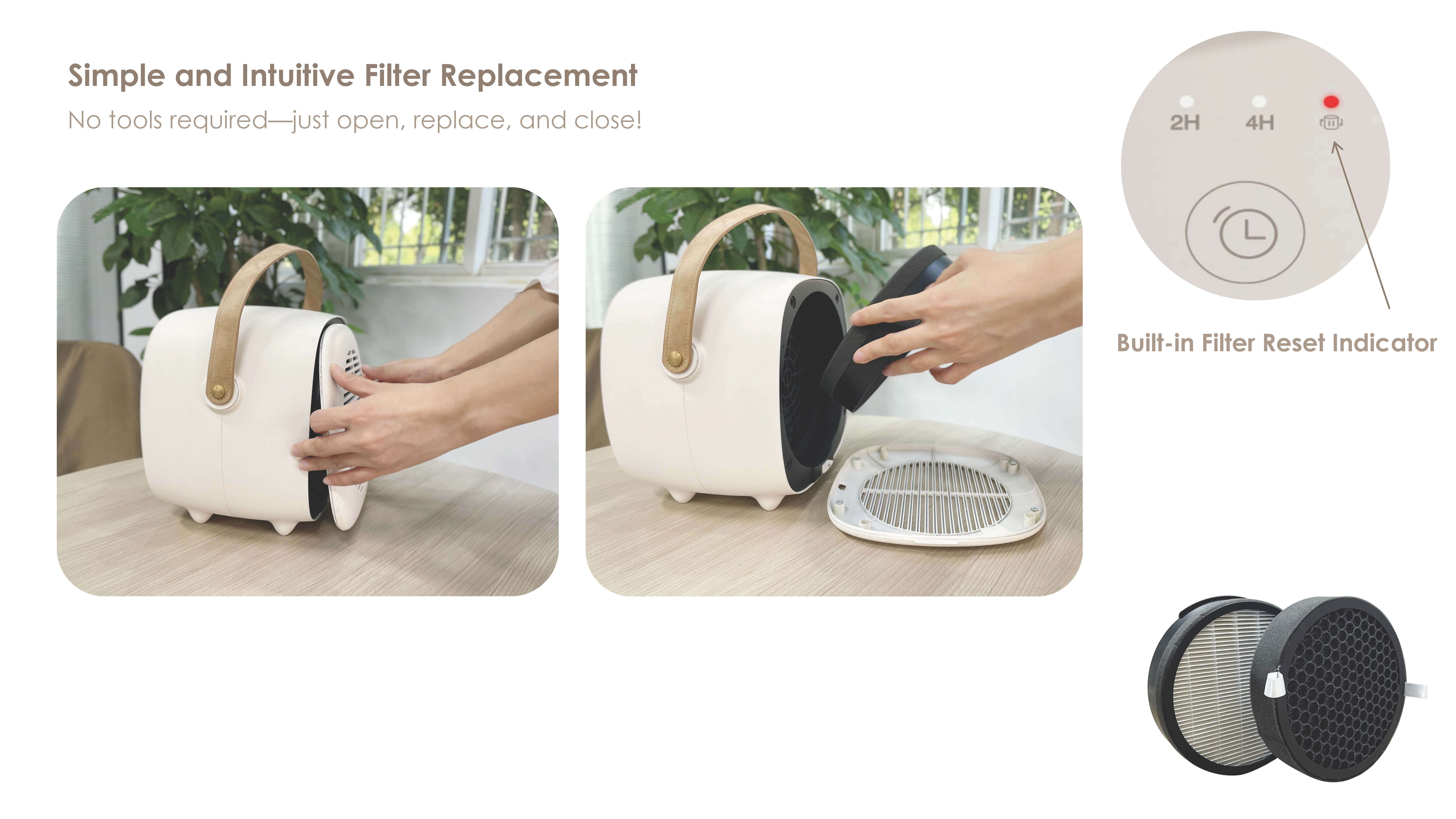 Comefresh Air Purifier Fan Air Cleaner for Pets Desktop Fan with Negative Ion