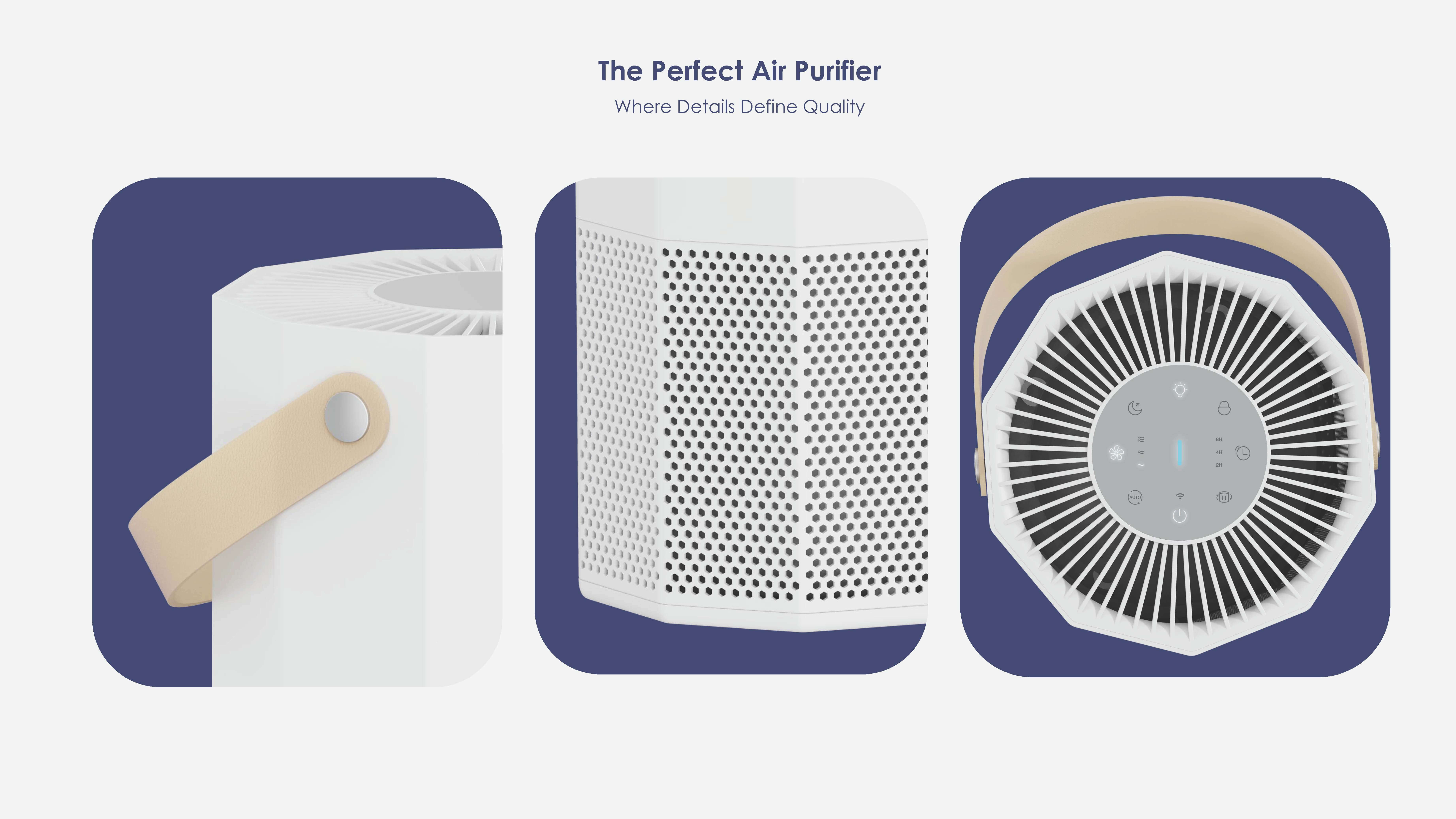 Comefresh Air Purifier HEPA Air Cleaner with Sensor Smart Air Filter with Nightlight AUTO for Home Living Room Office AP-M1336UAL