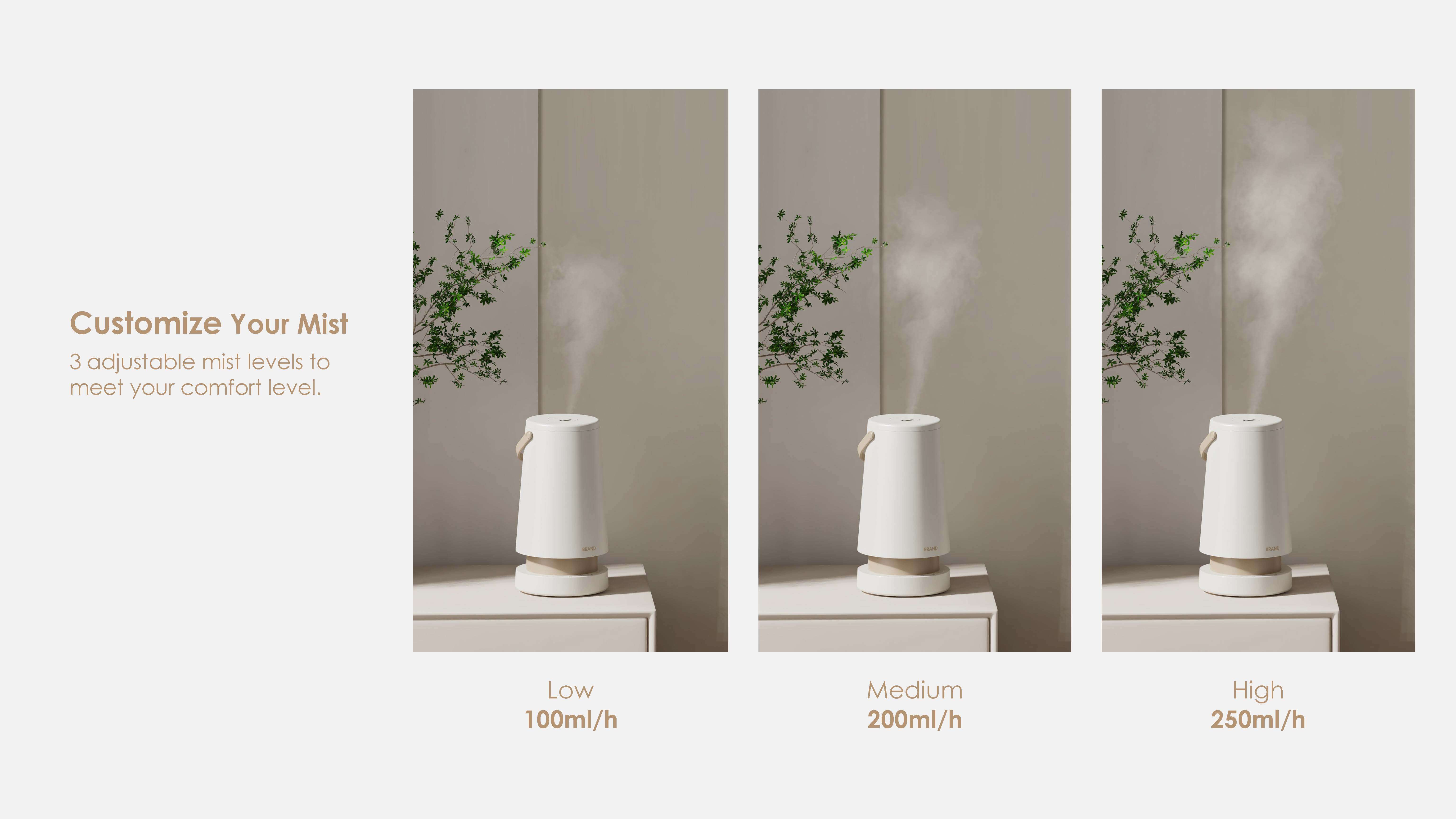 Comefresh Room Humidifier Quiet Top Fill Humidifier Diffuser with Touch Screen for Home Office CF-2230